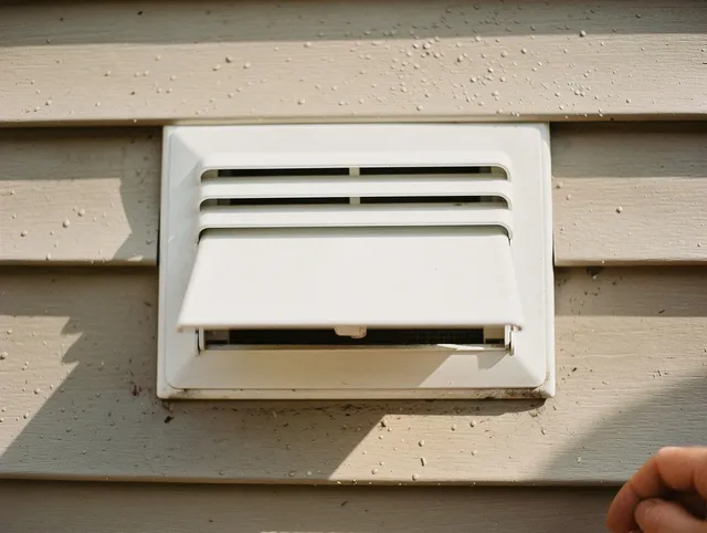 Tampa Dryer Vent Cleaning technician performing professional exhaust vent cleaning at a residential property in Tampa