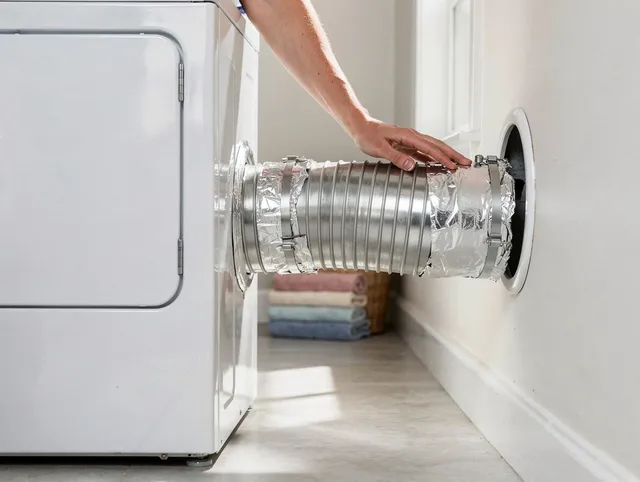 Professional dryer vent hose installation by Tampa Dryer Vent Cleaning in Tampa